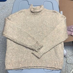 A Knitch Above Beige Turtleneck Sweater